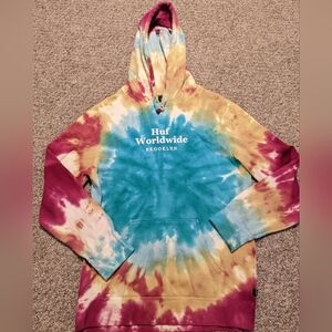 Huf Worldwide Brooklyn Tie Dye Hoodie Size Large